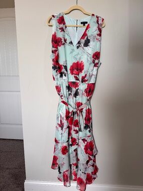 Lane Bryant Teal Floral Dress